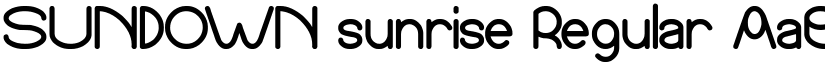 SUNDOWN sunrise Regular font