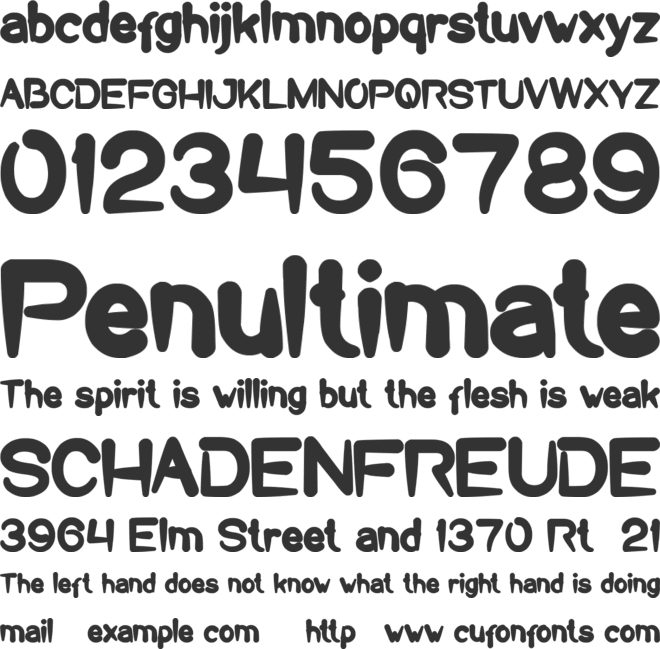 Take And Give font preview