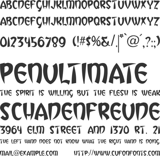 Vegas Desert font preview