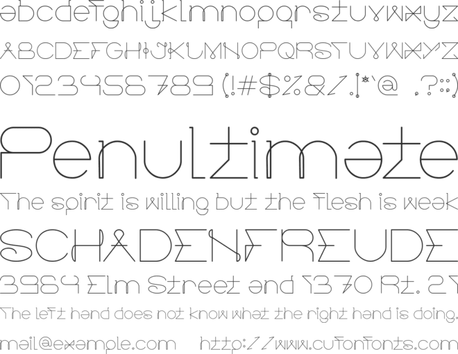 ELECTRIC CITY font preview