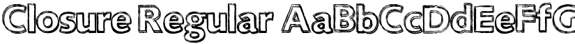 Closure Regular font