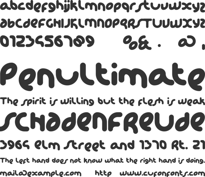 KD Happi font preview