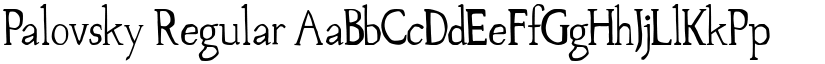 Palovsky Regular font
