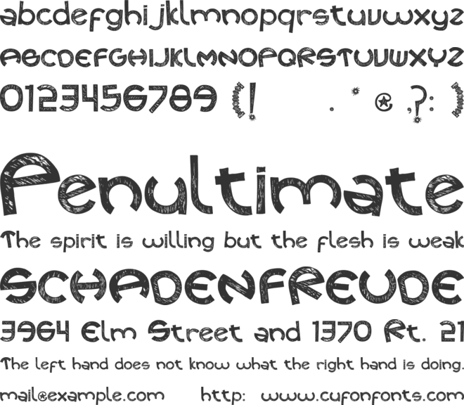 CUECAFONT font preview