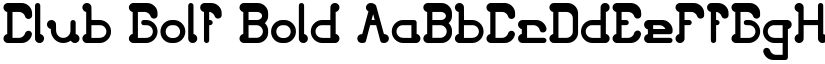 Club Golf Bold font
