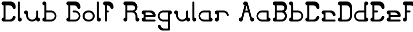 Club Golf Regular font