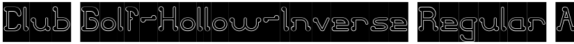 Club Golf-Hollow-Inverse Regular font