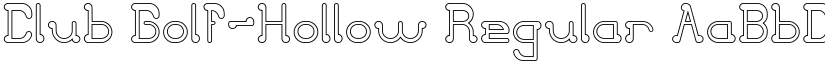 Club Golf-Hollow Regular font