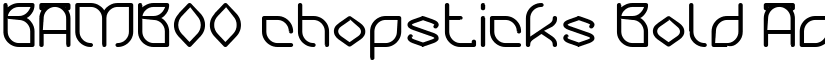 BAMBOO chopsticks Bold font