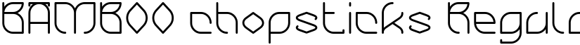 BAMBOO chopsticks Regular font