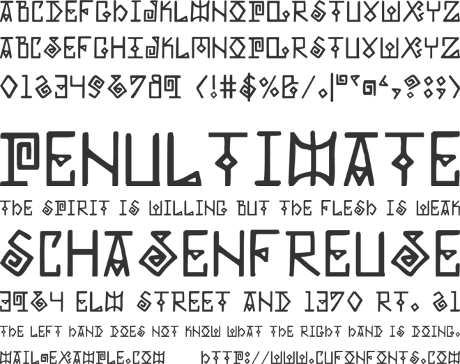 Elder Magic font preview