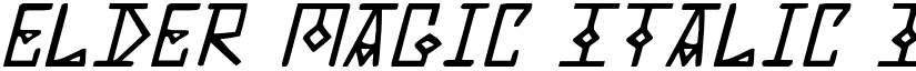 Elder Magic Italic Italic font
