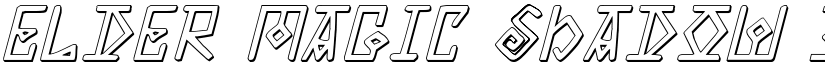 Elder Magic Shadow Italic Italic font
