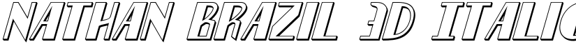 Nathan Brazil 3D Italic Italic font