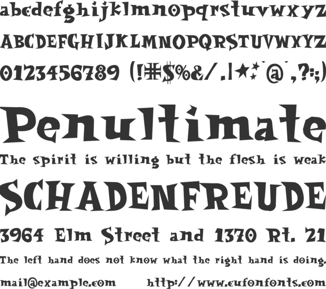 Spooky Magic font preview