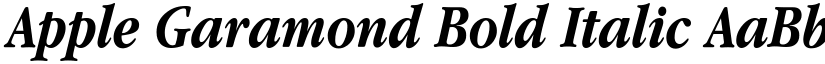 Apple Garamond Bold Italic font