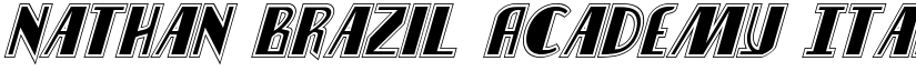 Nathan Brazil Academy Italic Italic font