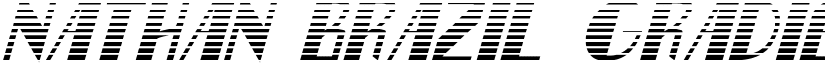 Nathan Brazil Gradient Italic Italic font