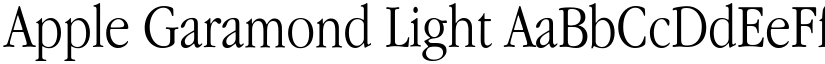 Apple Garamond Light font