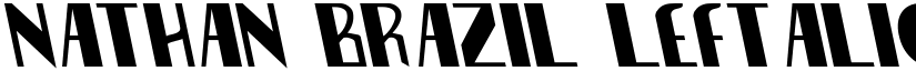 Nathan Brazil Leftalic Italic font