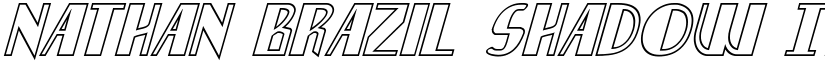 Nathan Brazil Shadow Italic Italic font