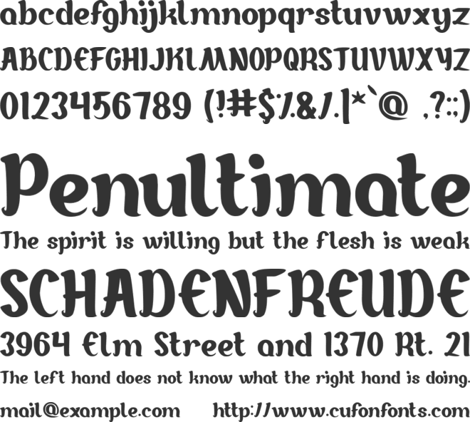 Goddess of Fortune font preview