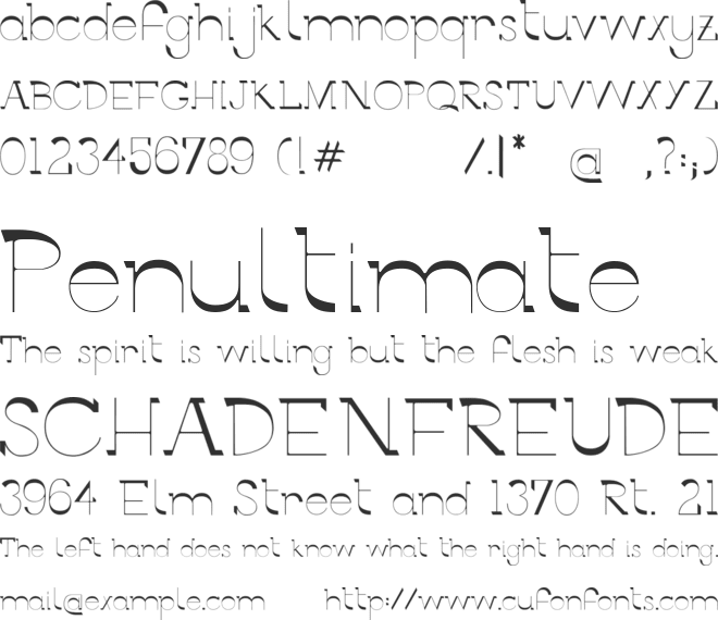 Berlin Allee font preview