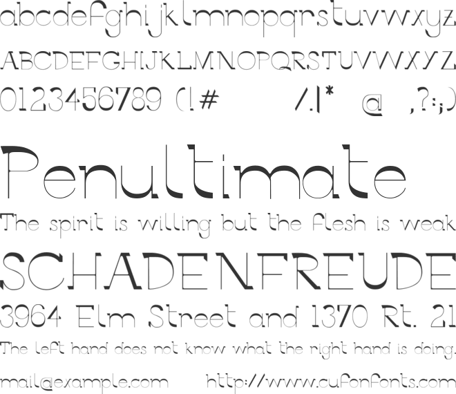 Berlin Allee font preview
