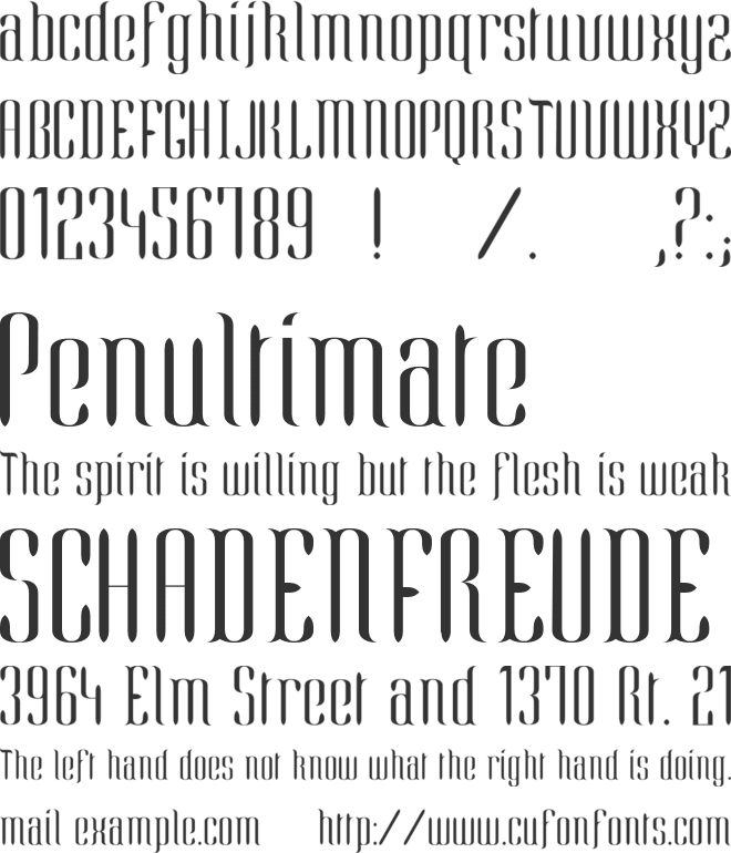 Enie font preview