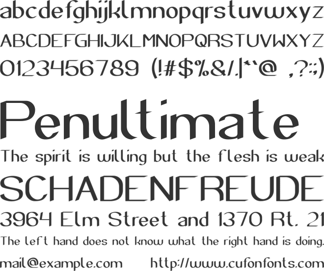 Super Creative font preview