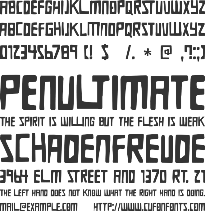 DK Die Bruecke font preview