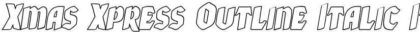 Xmas Xpress Outline Italic Italic font