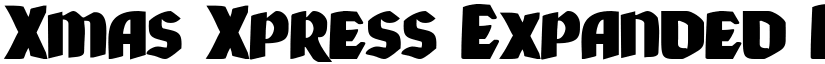 Xmas Xpress Expanded Expanded font