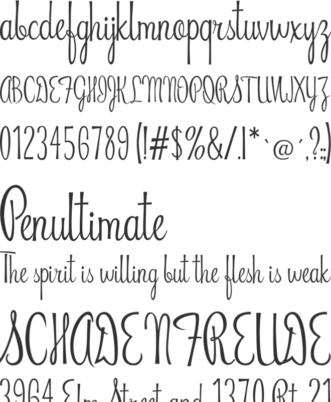 Riddle font preview