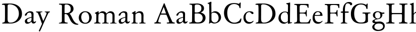 Day Roman font