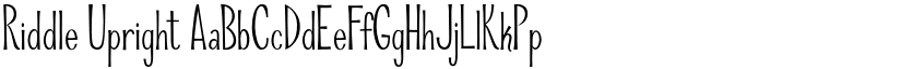 Riddle Upright font