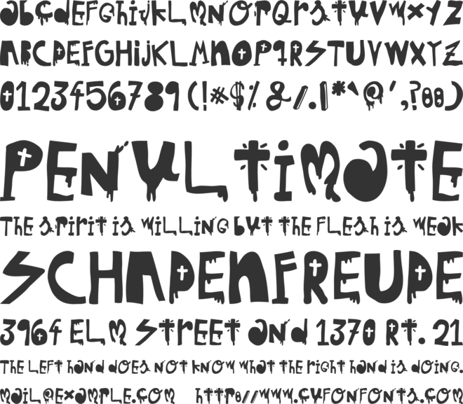 woodcutter hungry pig font preview