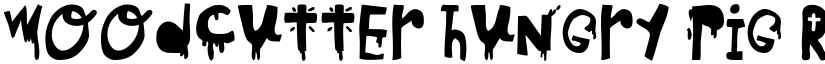 woodcutter hungry pig Regular font