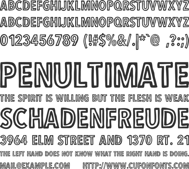 Output font preview