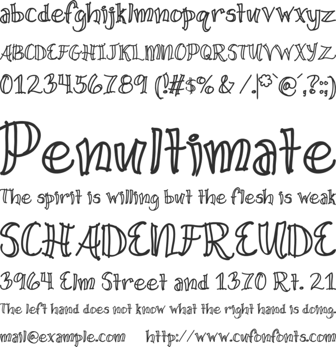 Wide Open Spaces font preview