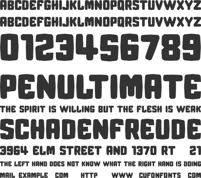 CF Revenge font preview