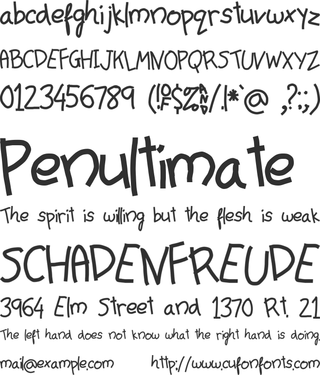 Make My Day font preview