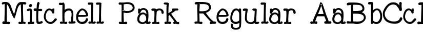 Mitchell Park Regular font