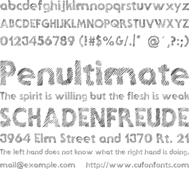 Ghotic Sketch font preview