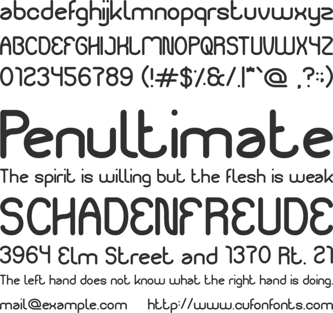Liberate font preview