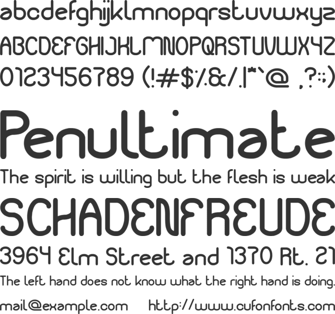 Liberate font preview