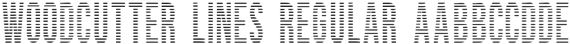 woodcutter lines Regular font