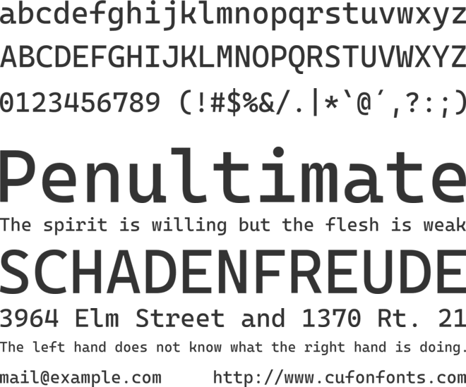 Delugia PL Mono font preview