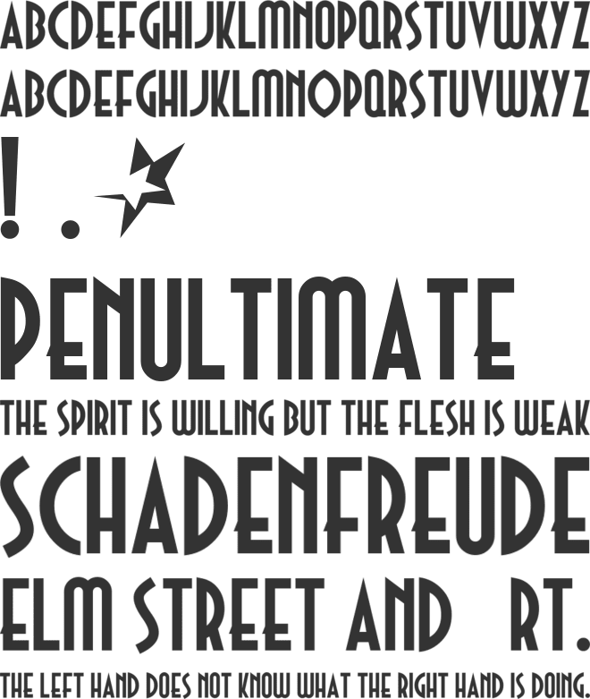 Starz 1994 font preview