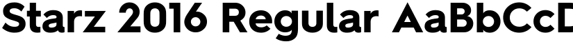 Starz 2016 Regular font